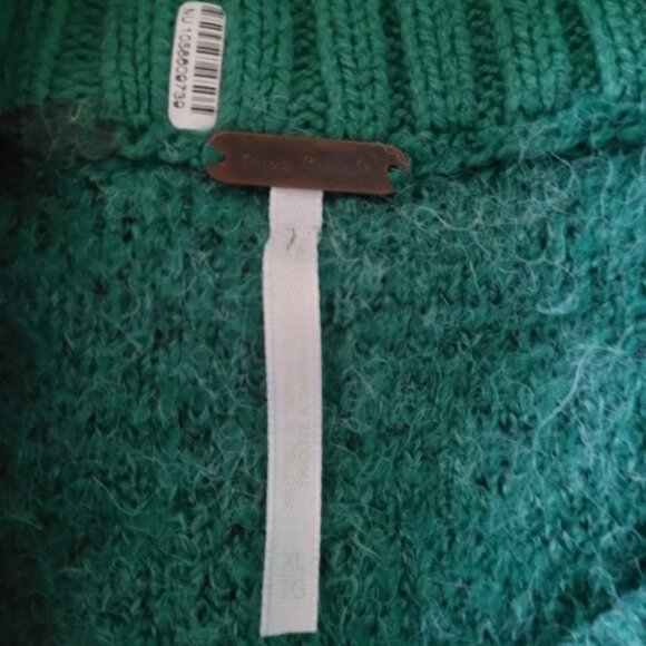 Free People Mili Oversized High Neck Green Sweater size XL - Picture 5 of 9